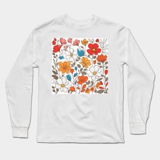 floral pattern Long Sleeve T-Shirt